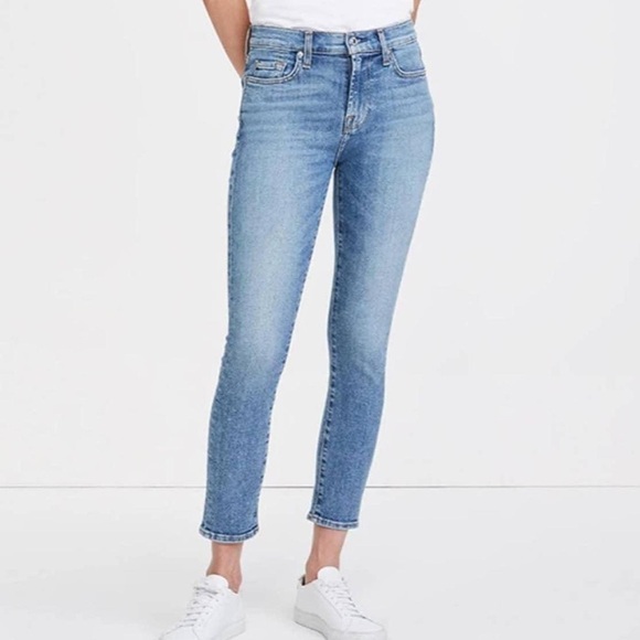 7 For All Mankind Denim - 7 For All Mankind Women’s Ankle Skinny Jeans in Sloane Vintage Wash, Size 26